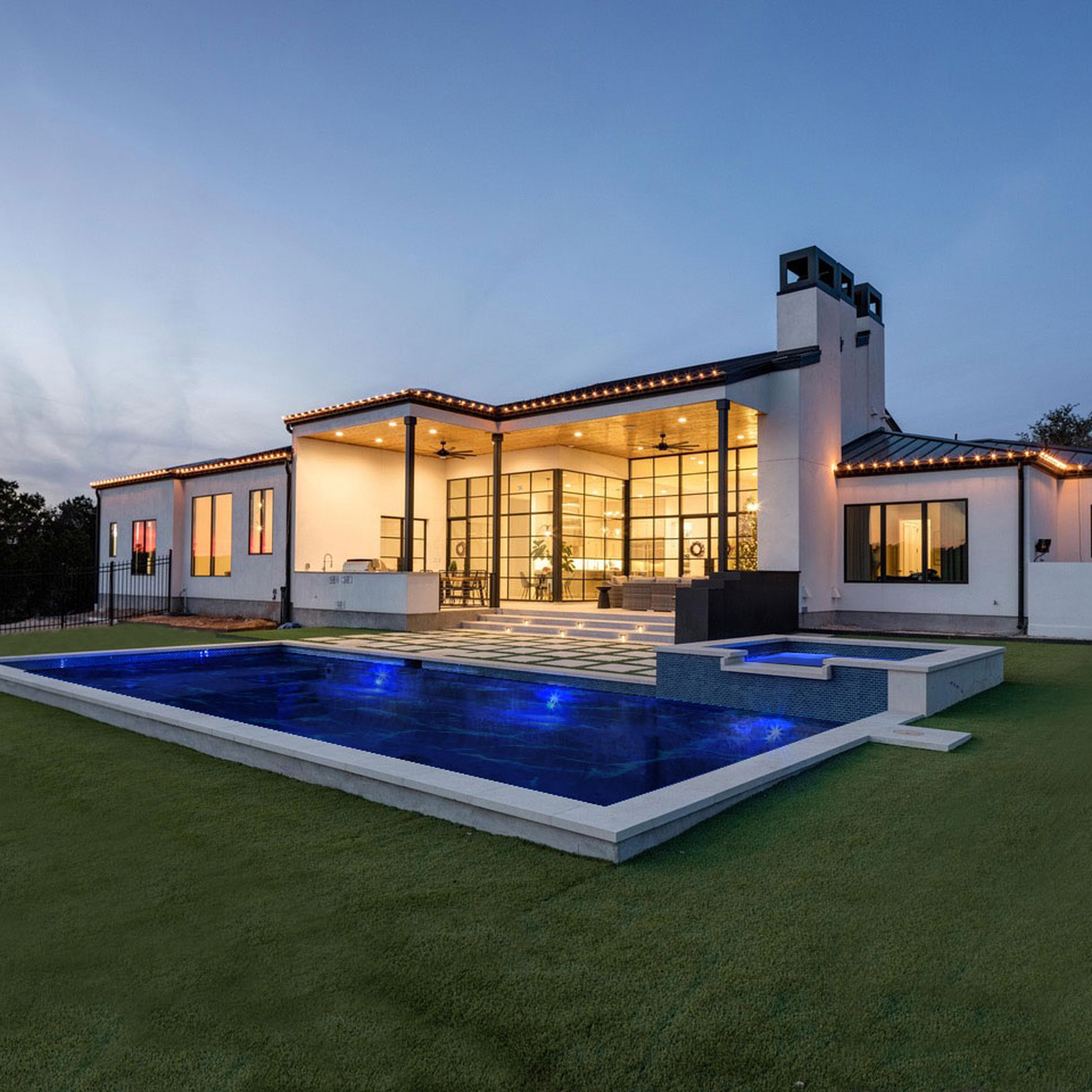 Large home back yard Large home back yard